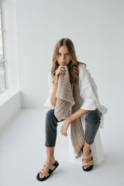 Cosy Cable Scarf // Oat