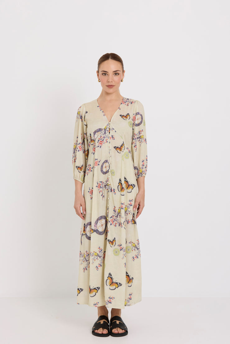 Monaco Dress // Butterfly Print