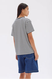 Harbour Stripe Tee // Navy/White