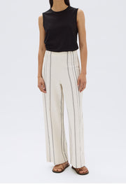 Matera Stripe Pant // Cream/Black