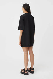 Caterina Appliqué Tee Dress // Black