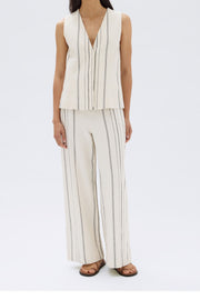 Matera Stripe Pant // Cream/Black