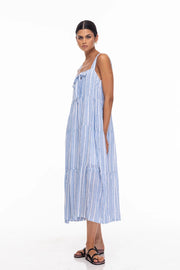 Kiss Me Again Dress // Blue/White Stripe