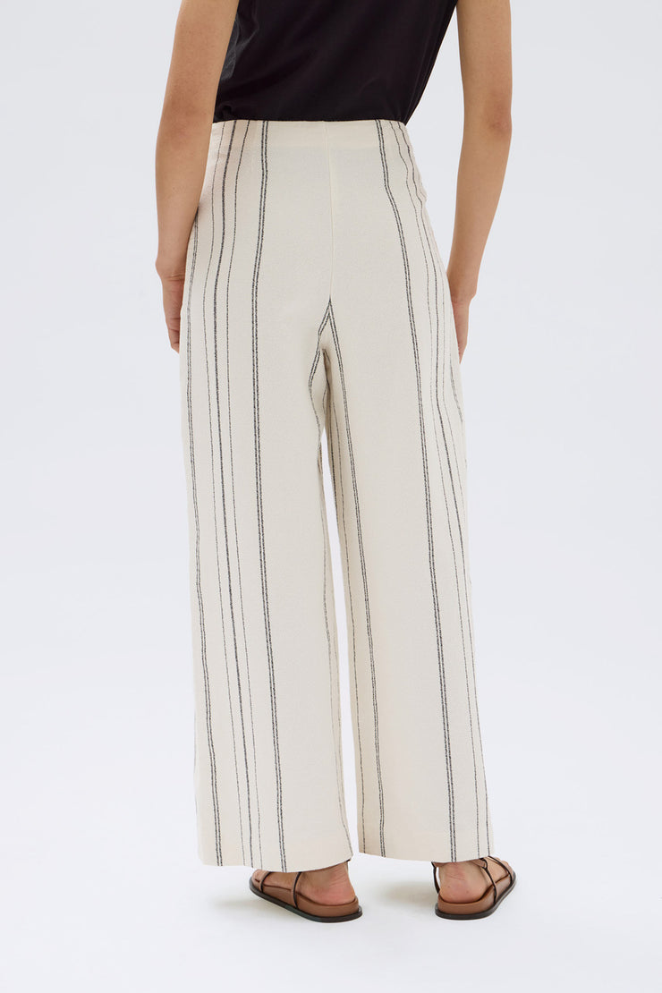 Matera Stripe Pant // Cream/Black