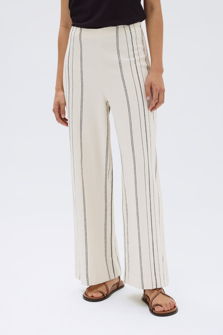 Matera Stripe Pant // Cream/Black