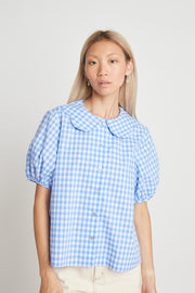 As You Wish Blouse // Sky Blue Gingham