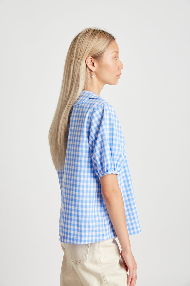 As You Wish Blouse // Sky Blue Gingham