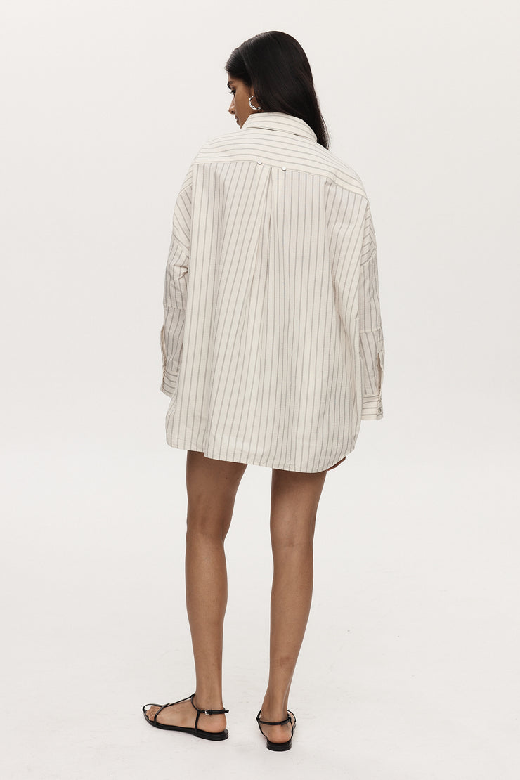 Edie Shirt // Ivory Stripe