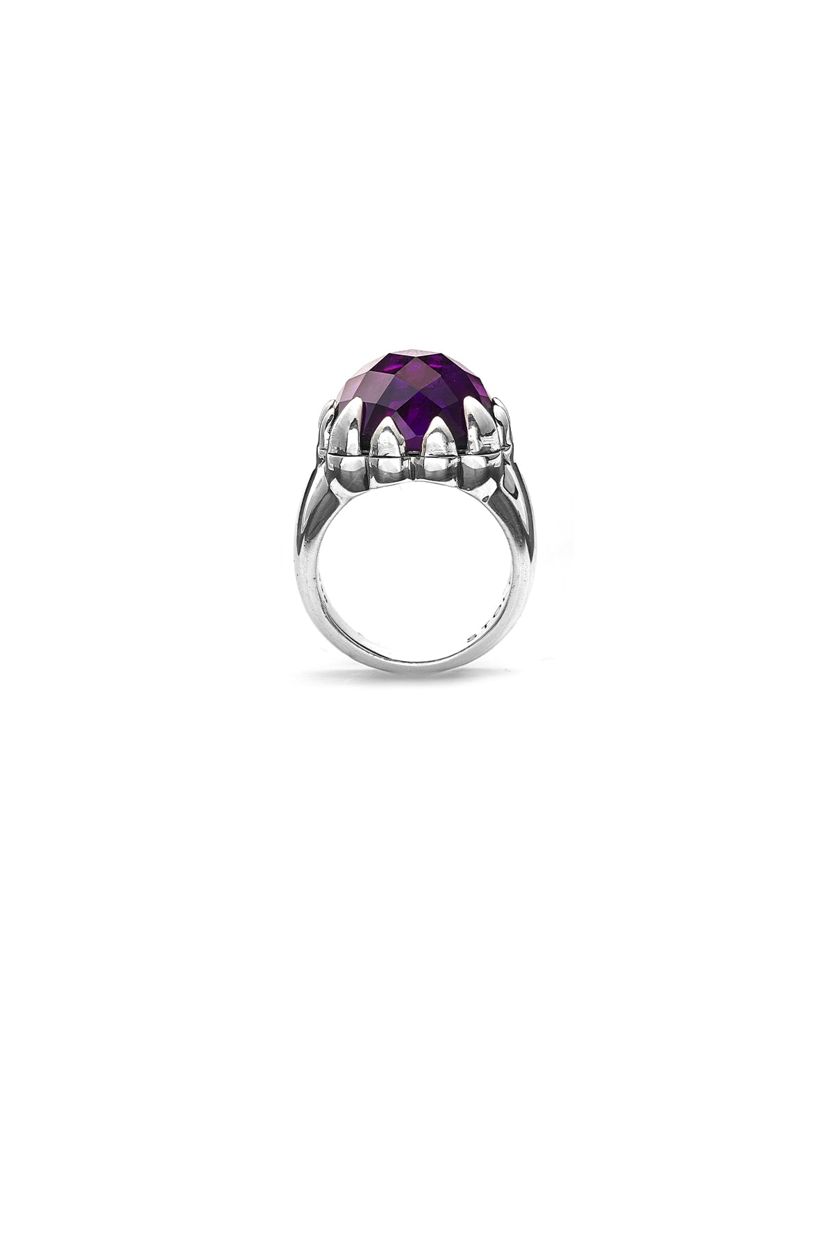 Claw Ring // Dark Amethyst - Sterling Silver – Hebe Designer Boutique