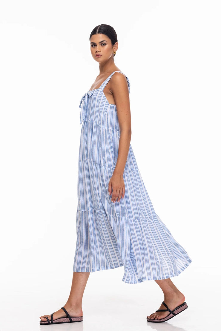 Kiss Me Again Dress // Blue/White Stripe