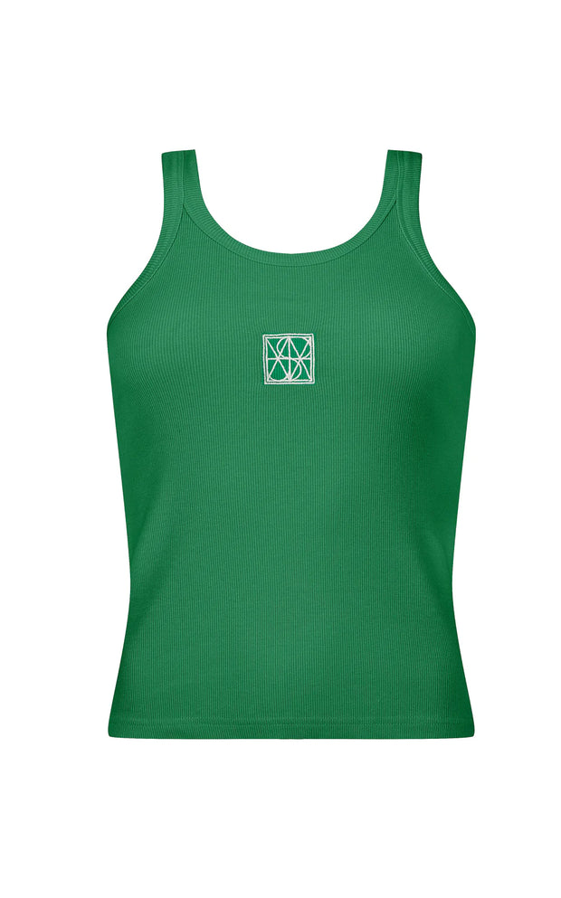 Monogram Tank // Deep Green