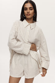 Edie Shirt // Ivory Stripe