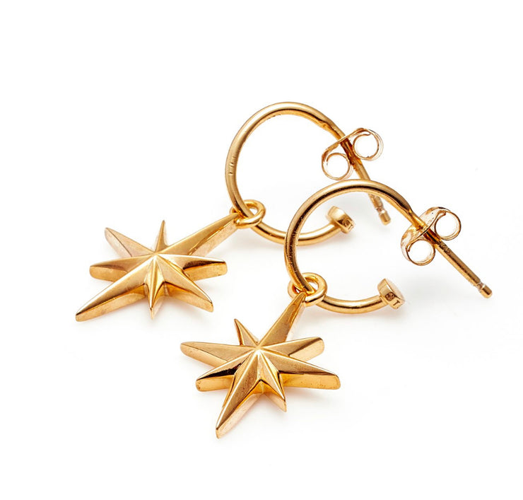North Star Earrings // Gold Plated