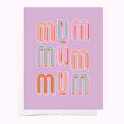 Mum Help - Purple For Mum Greeting Card