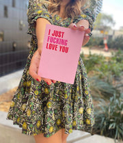 I Just … Love You - Pink & Red Someone Special Romance Greeting Card