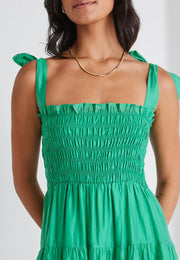Isabella Tiered Maxi Dress // Green
