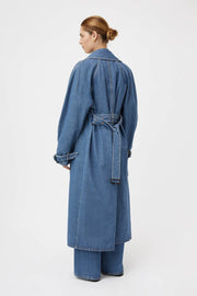 Bea Denim Trench Coat // Classic Blue