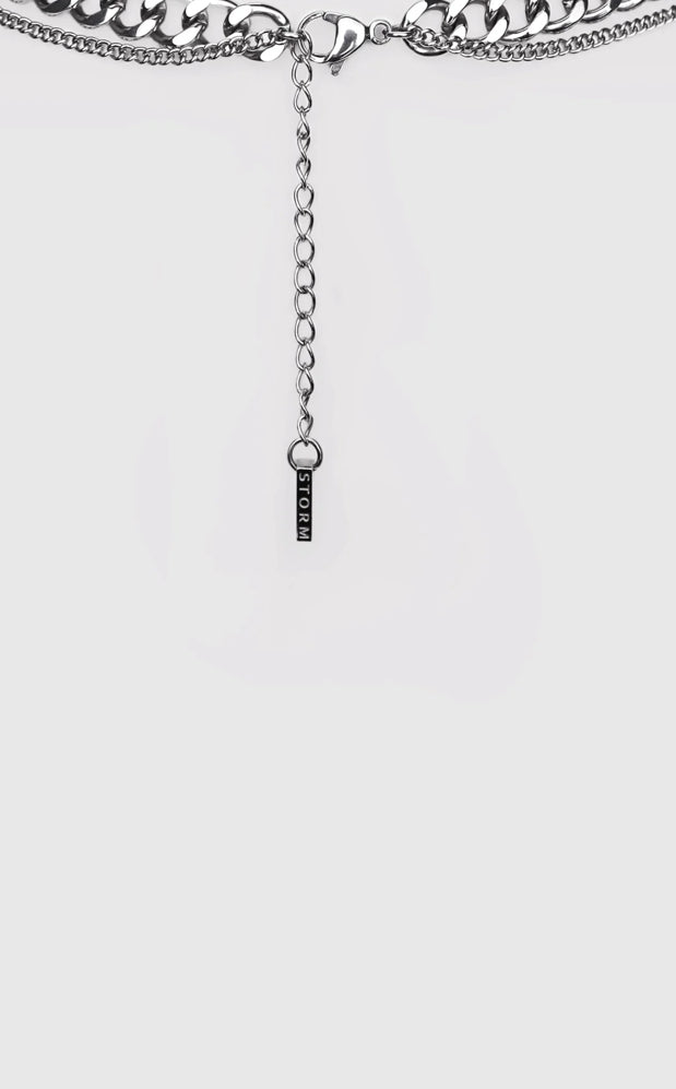Chain Layer Necklace // Silver