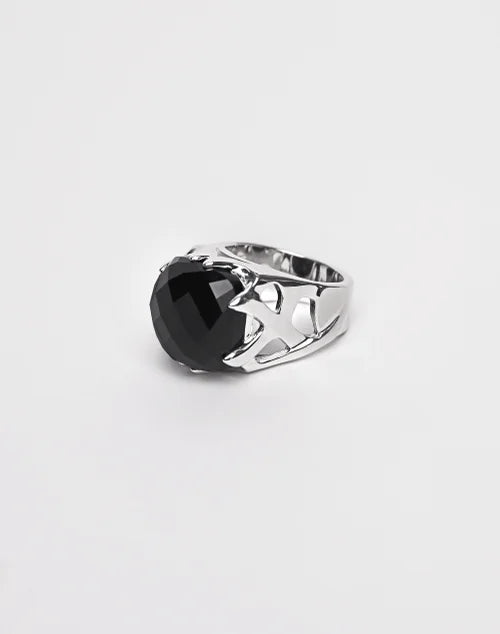 Black Onyx Dralion Ring // Sterling Silver