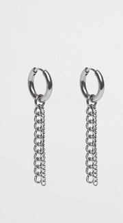 Chain Drop Earrings // Silver