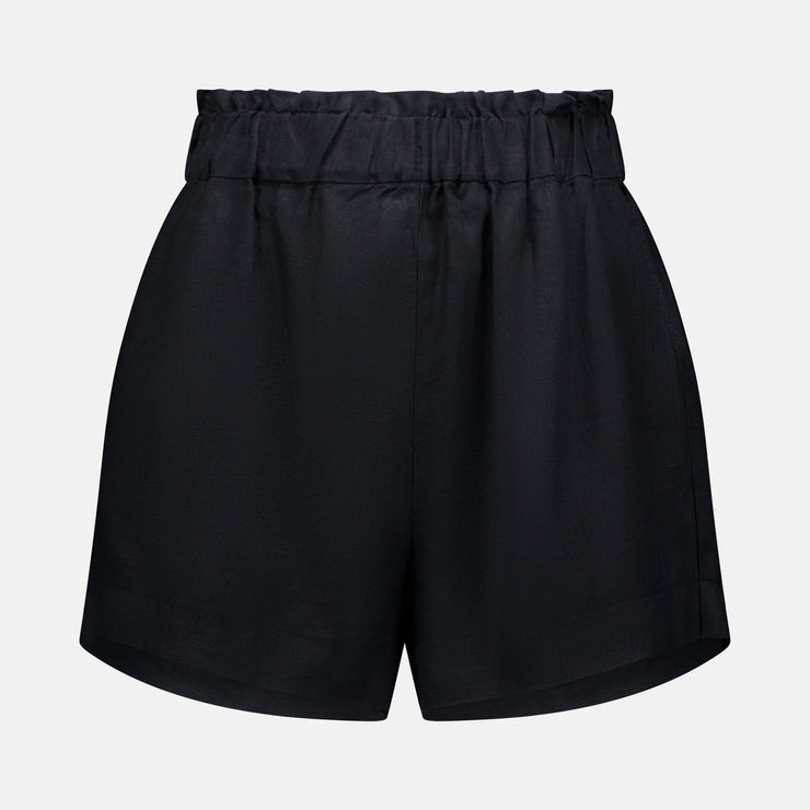 Sunday Shorts // Black Linen