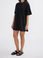 Cassie Tee Dress // Washed Black - COMING SOON