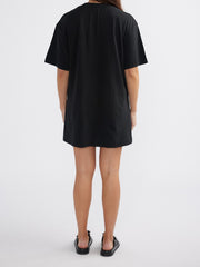 Cassie Tee Dress // Washed Black - COMING SOON