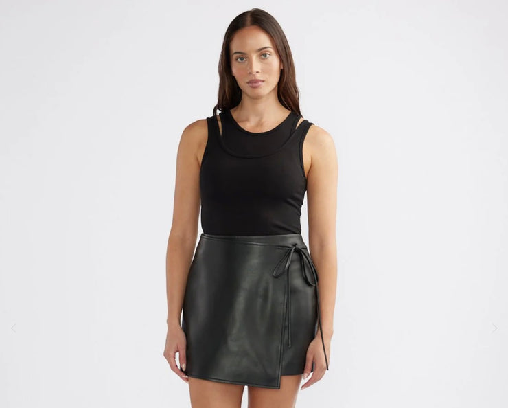 Melissa Leather Skirt // Black - COMING SOON