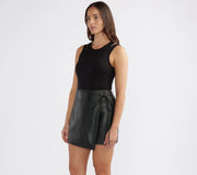 Melissa Leather Skirt // Black - COMING SOON