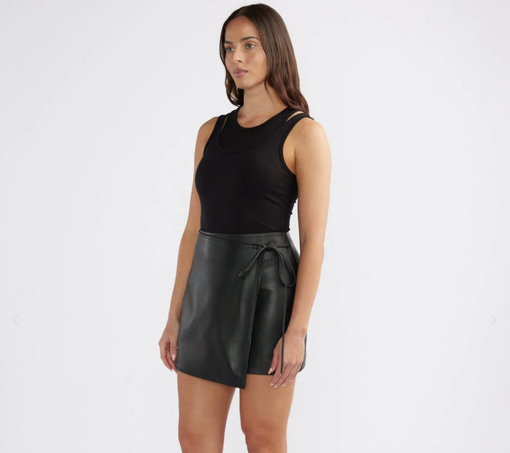 Melissa Leather Skirt // Black - COMING SOON