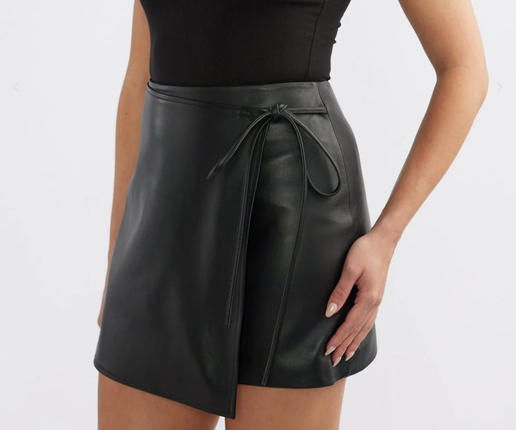 Melissa Leather Skirt // Black - COMING SOON