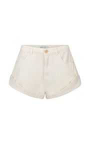 Goldie Denim Short // Cream