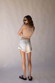 Goldie Denim Short // Cream