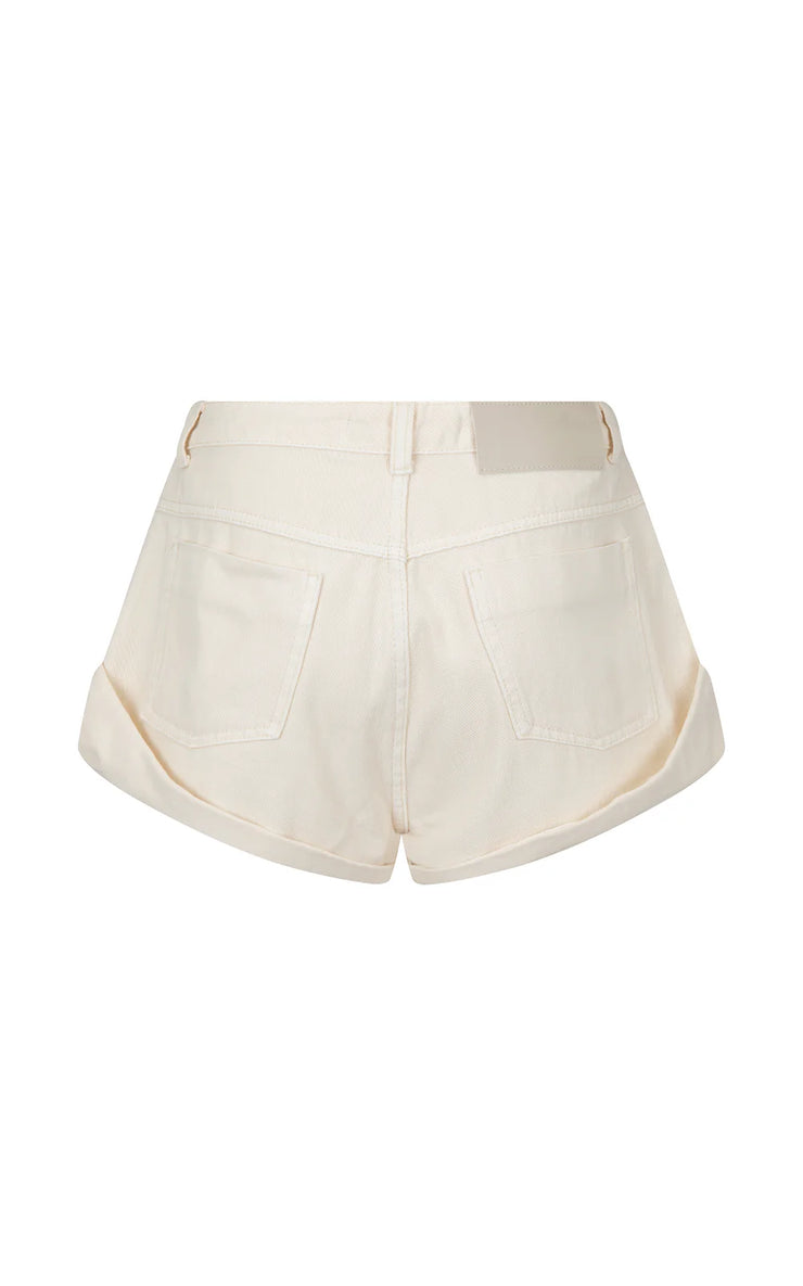 Goldie Denim Short // Cream