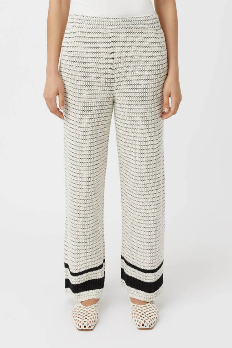 Reef Knit Pant // Cream & Black