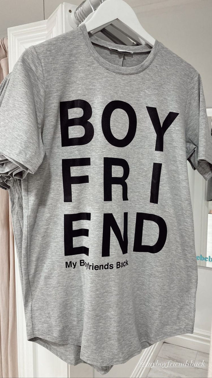 Logo Boyfriend Tee // Grey