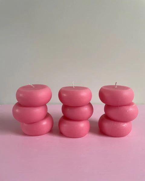 Stacker Candle // Bubblegum Pink